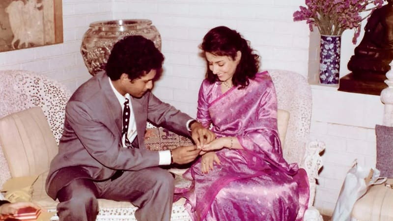 Sachin and Anjali engagement