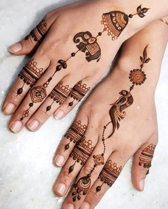 simple rakhi mehndi design