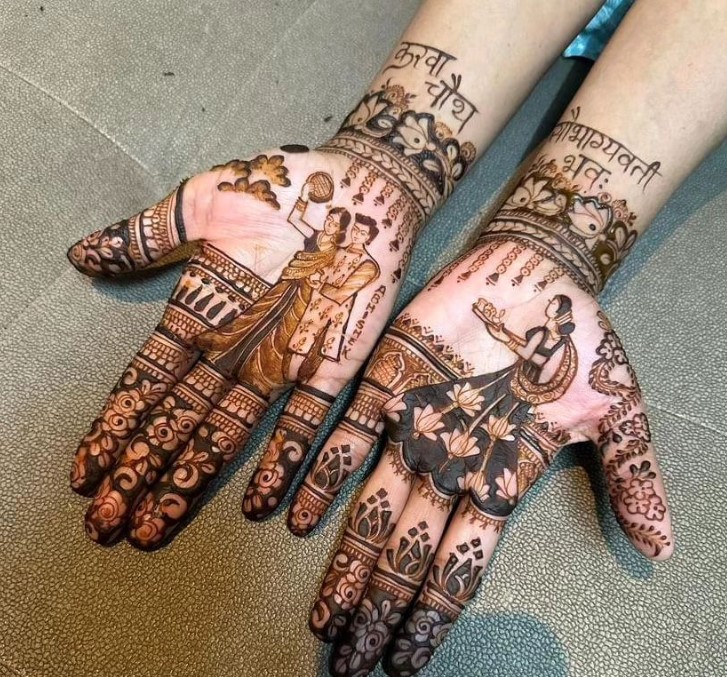 mehndi designs for Karwa Chauth