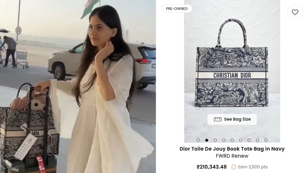 jaya kishori dior bag