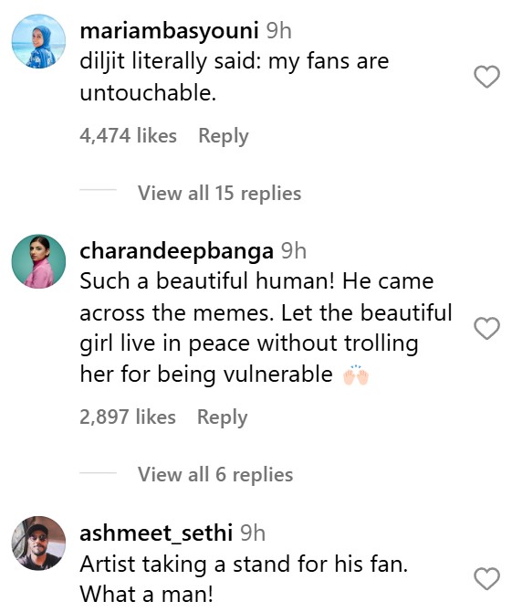 Diljit slams trolls