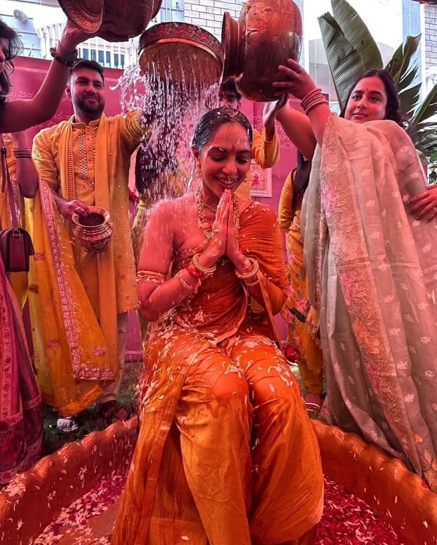 Haldi and Mangalasnanam Photo
