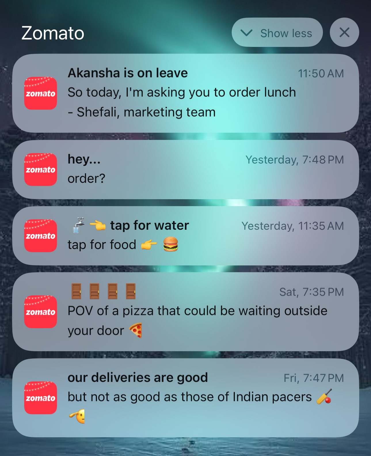Zomato notifications
