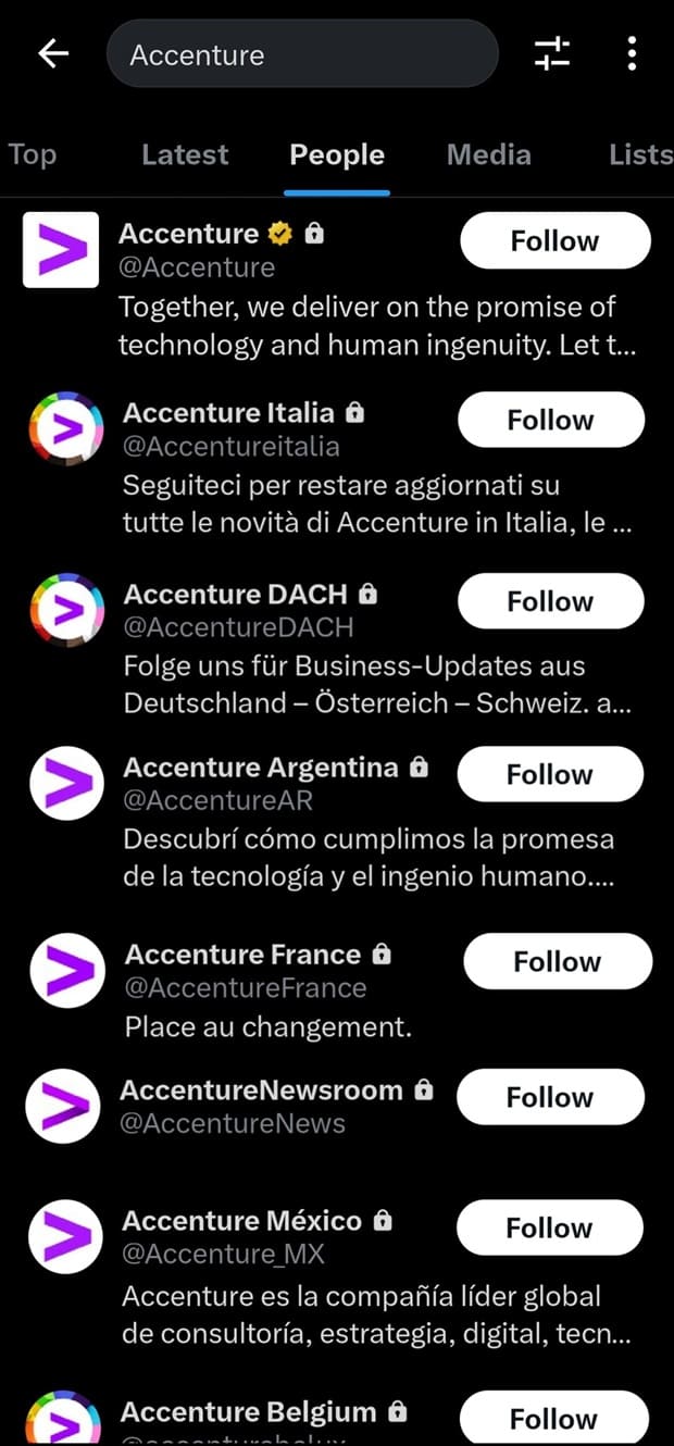 Accenture locked their accounts
