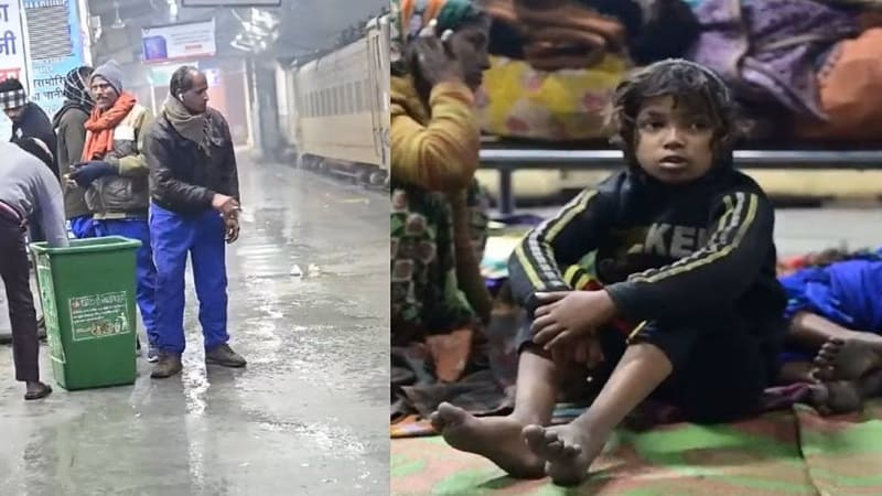 Passengers thrown With Water On Platform lucknow
