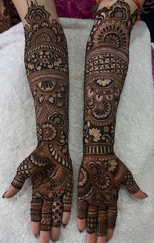 full hand bridal mehndi