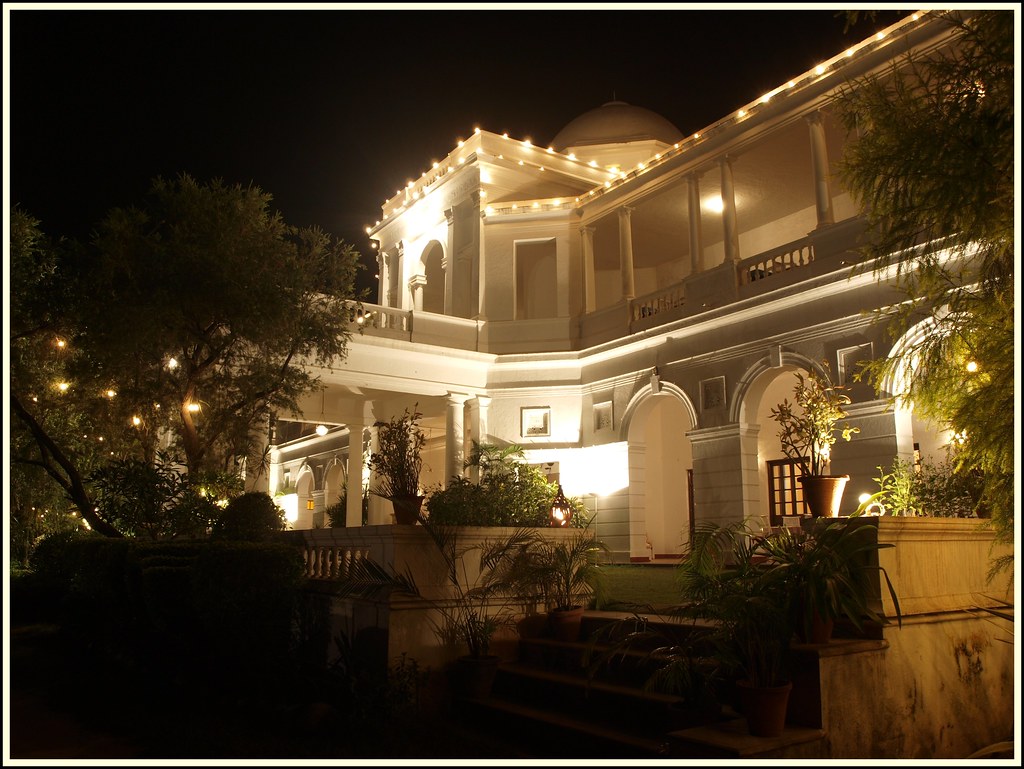 Pataudi Palace at night