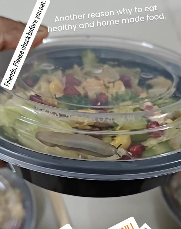 Worm in online food