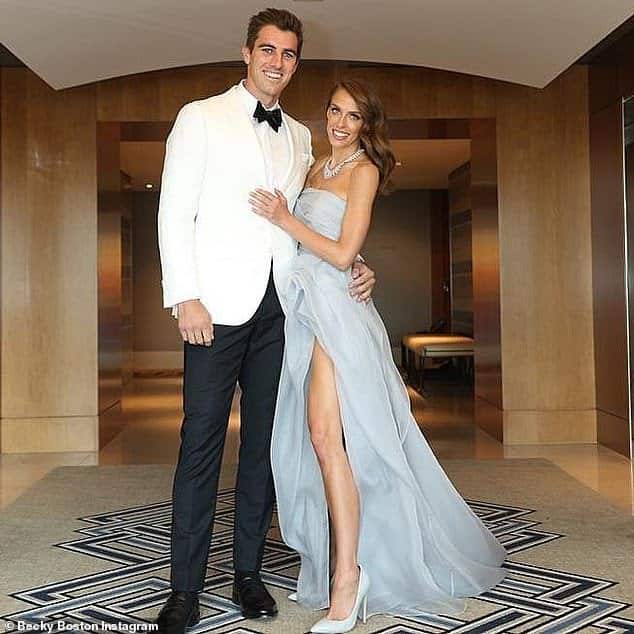 pat cummins with wife