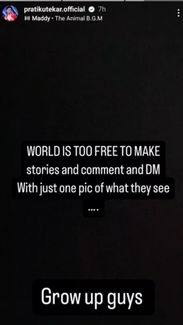 pratik utekar story screenshot