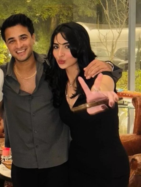 Abhishek with Laila Faisal