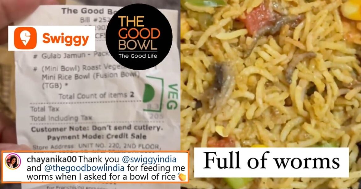 Woman Complains About Worms Found in 'The Good Bowl' Meal