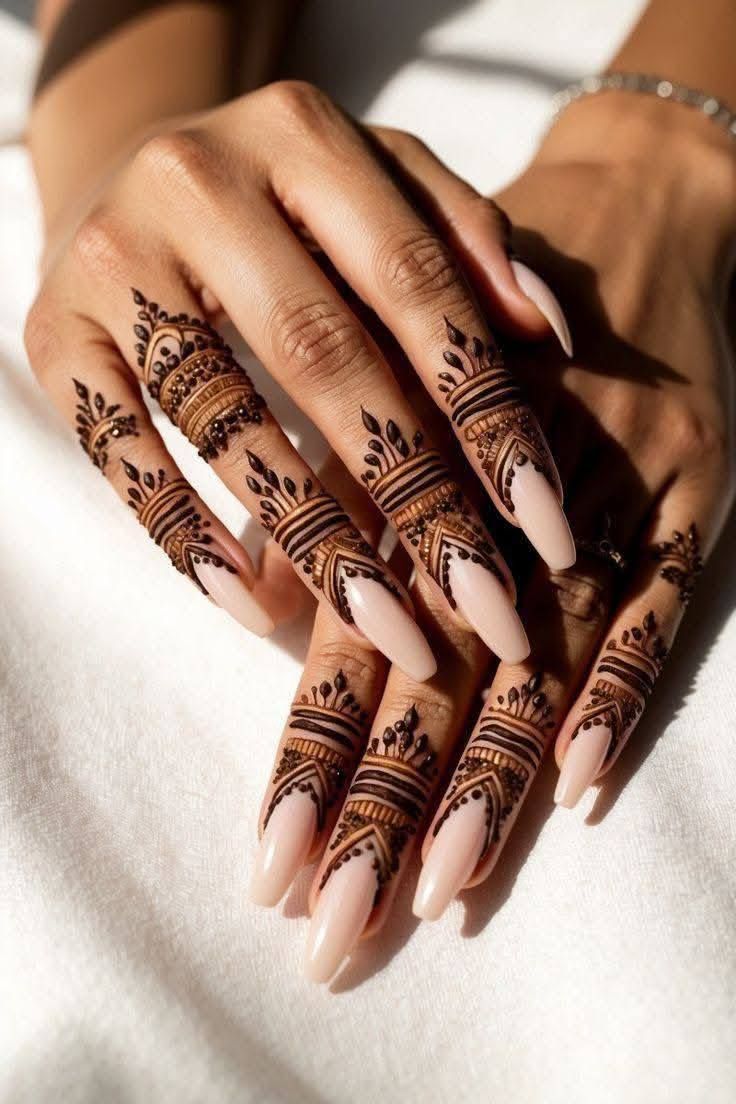 modern finger mehndi designs