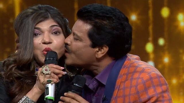 udit narayan kissing alka yagnik