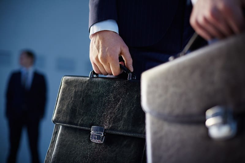 Lawyer carrying bags