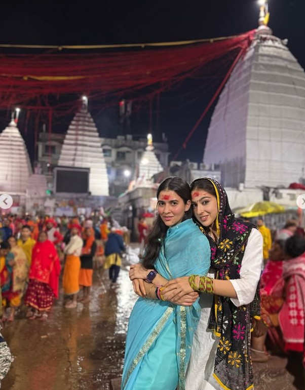 Sara Ali Khan in a temple