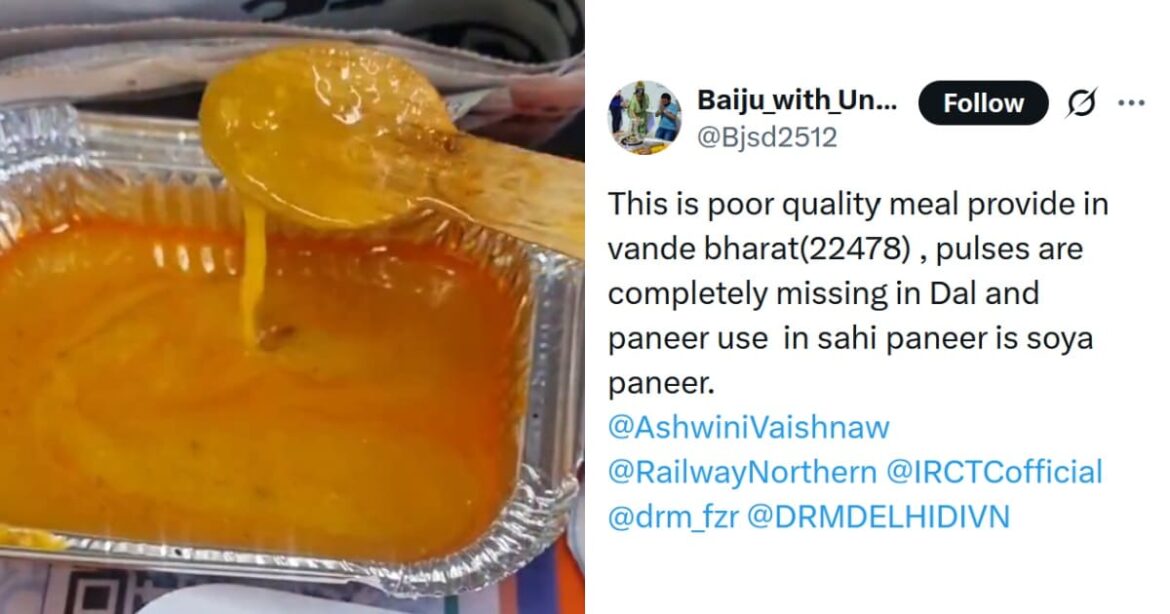 IRCTC Responds Poor-Quality Meal In Vande Bharat Train