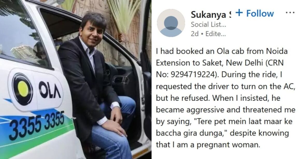 Ola Cab Driver Threatened To Kill Unborn Baby of Pregnant Woman