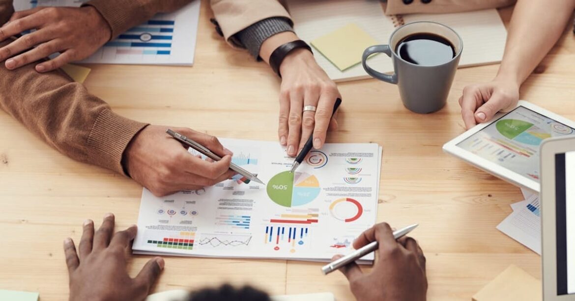 Teamwork of business people