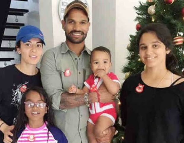 shikhar dhawan first wife family