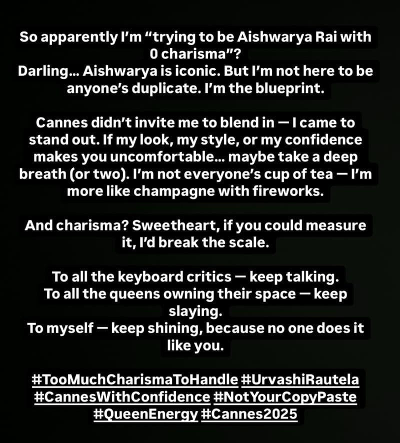 Urvashi Rautela on being compared to Aishwarya Rai