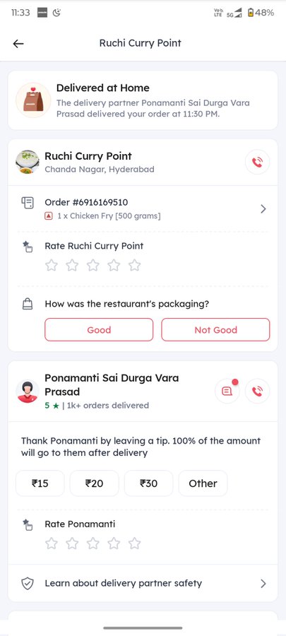 food bill zomato