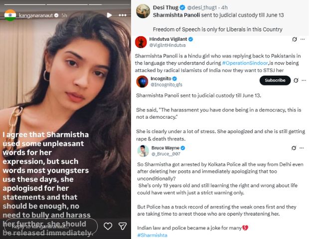 kangana ranaut and other support Sharmishta Panoli
