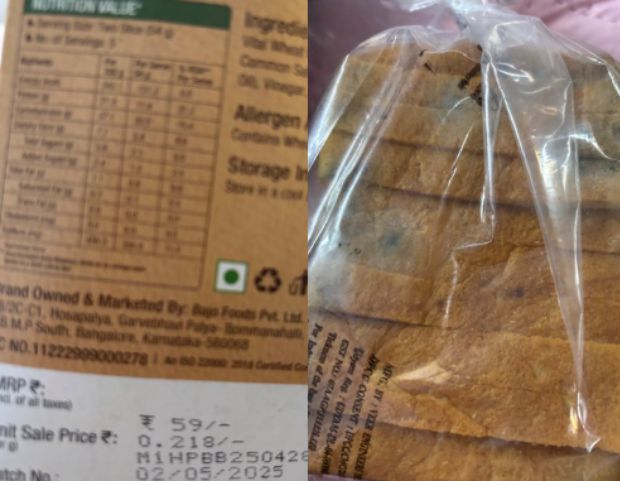 moldy bread delivered by blinkit
