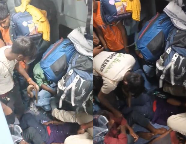 railways on snake wielding man extorting money
