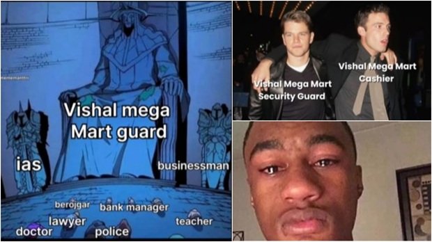 vishal mega mart security guard job memes
