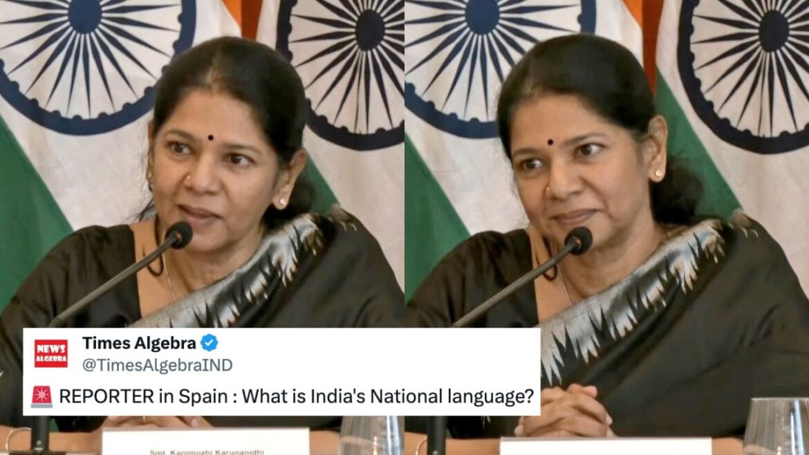 Kanimozhi reply to reporter on india national language