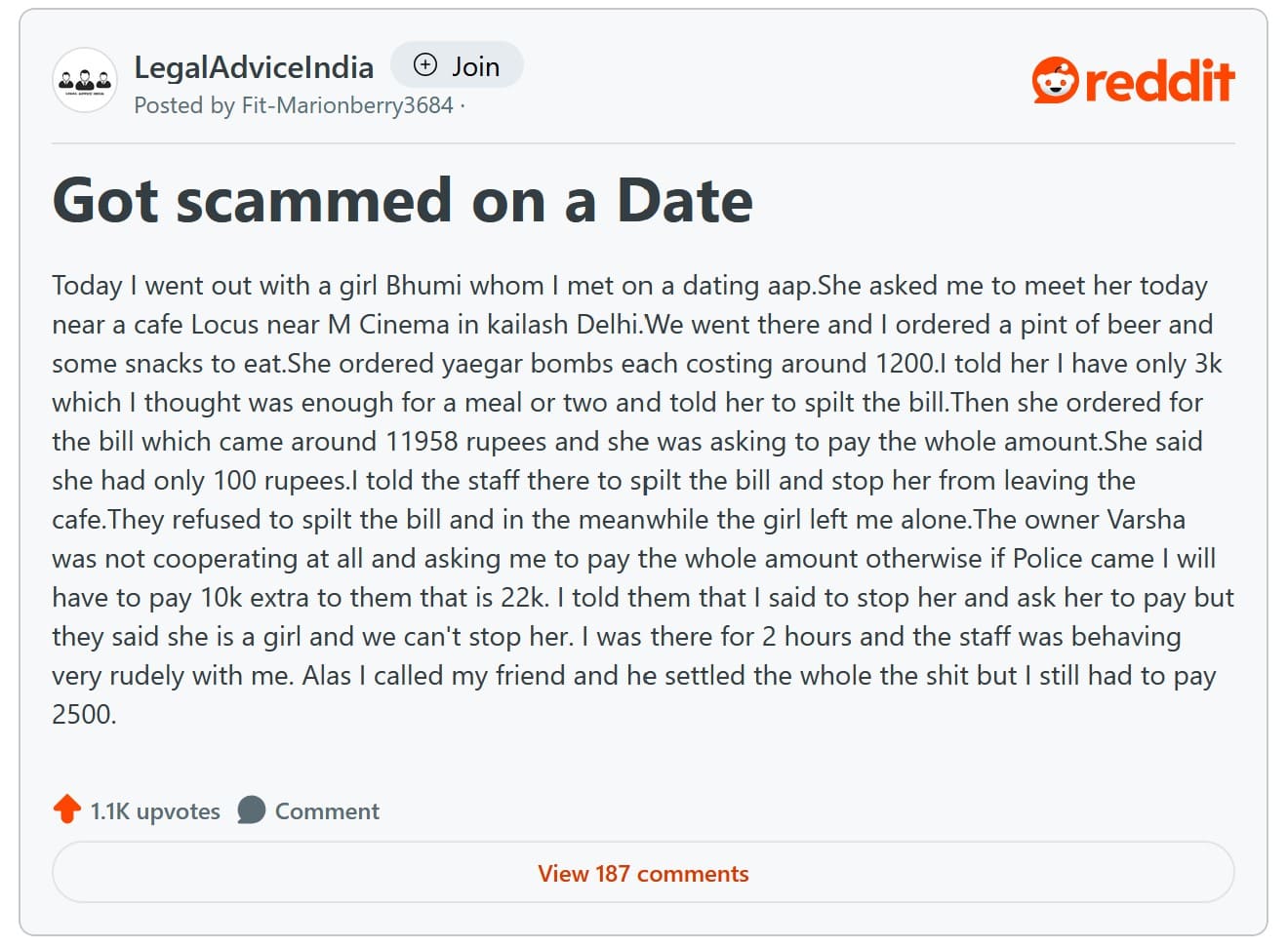date scam in Delhi
