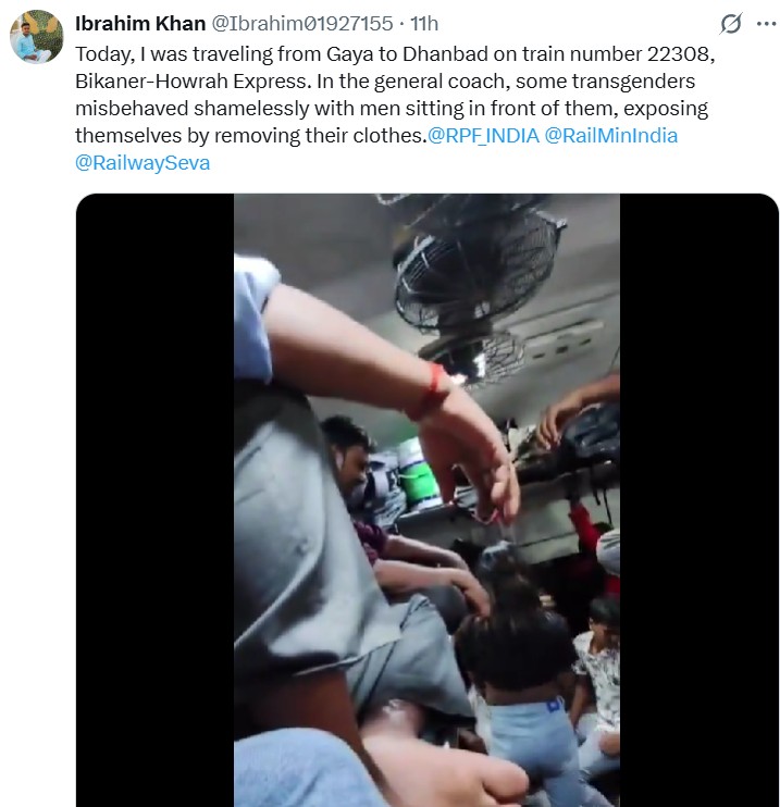 transgenders misbehaving on train