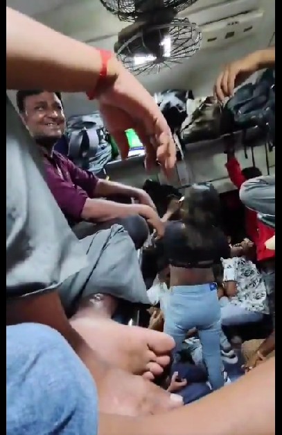 video showing transgenders exposing on train