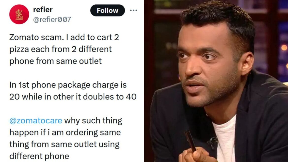 zomato Price Difference For The Same Order On Different Phones
