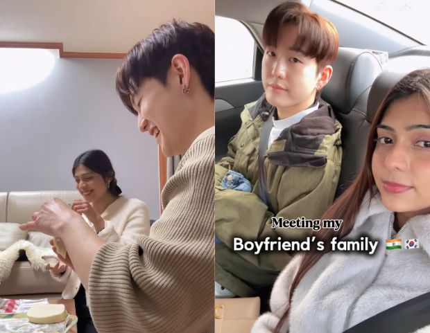 Indian girl went to her korean boyfriend home