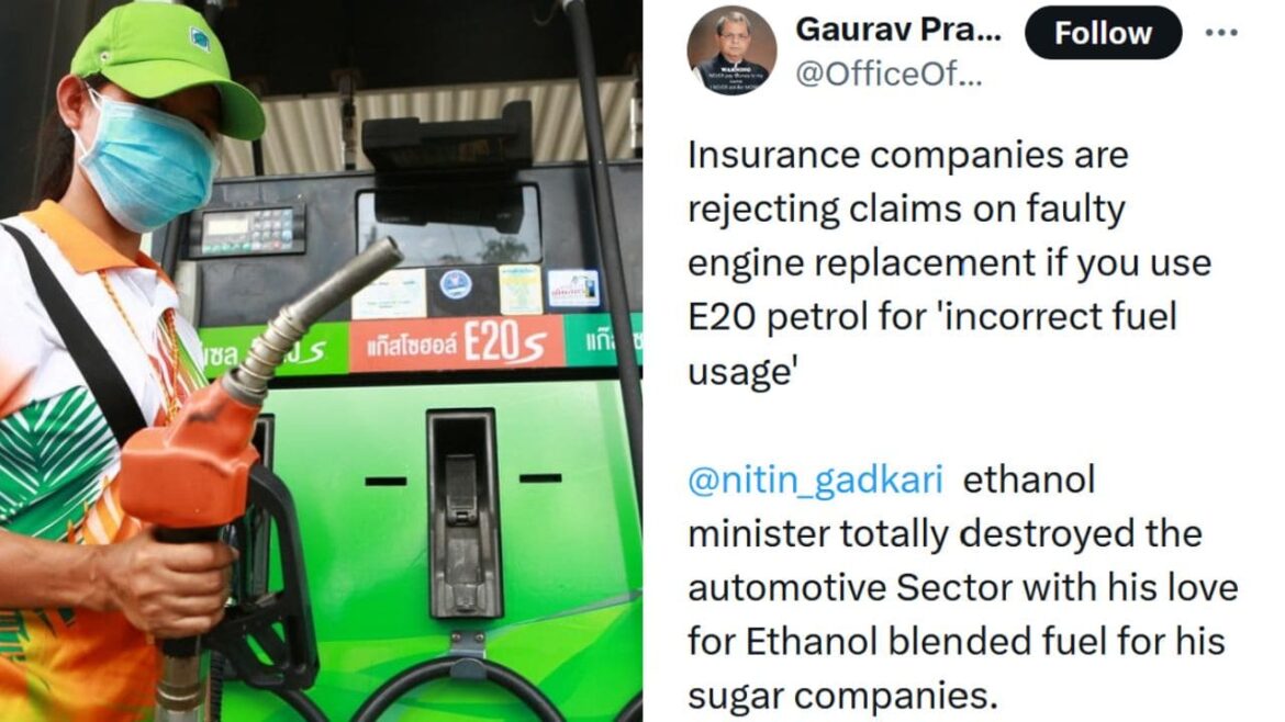 Insurance on car duing E20 petrol