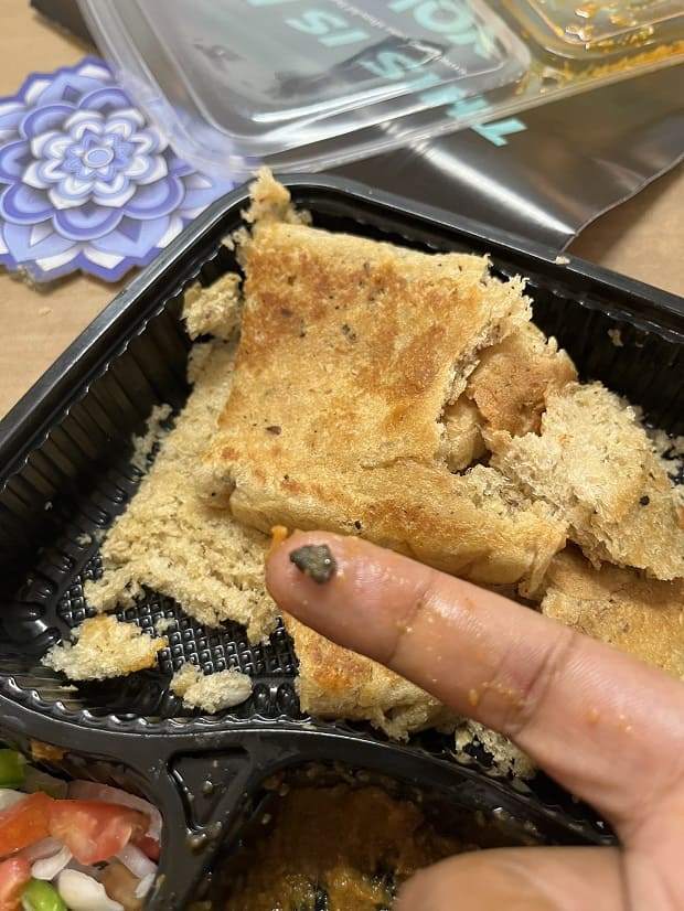Stone in zomato food