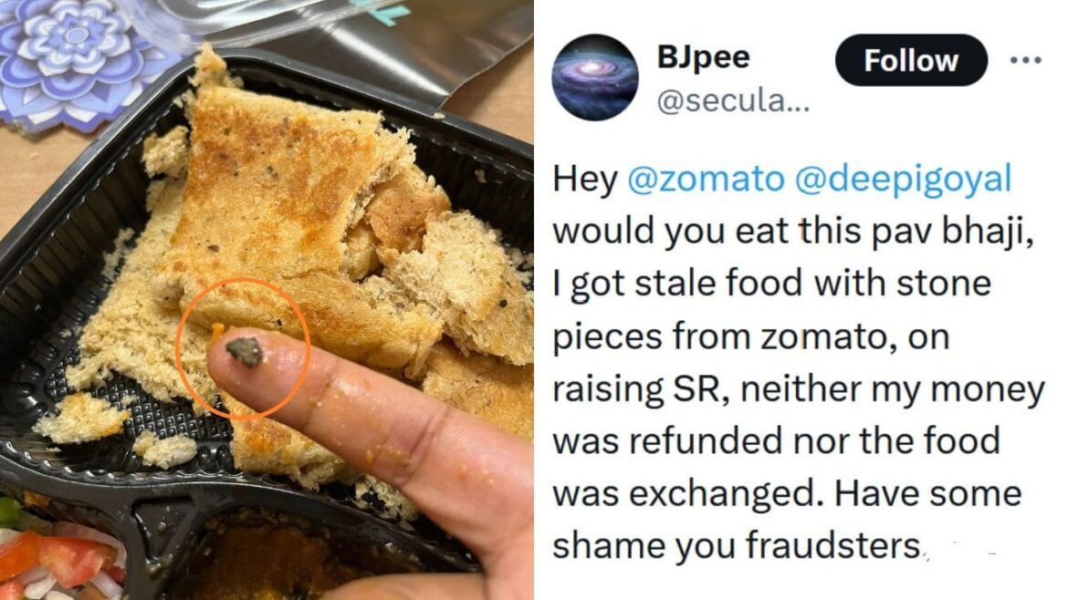 Zomato Responds After Customer Complains About Stale Food With Stones In It