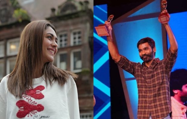 mrunal thakur and dhanush viral videos photos and spotify playlist