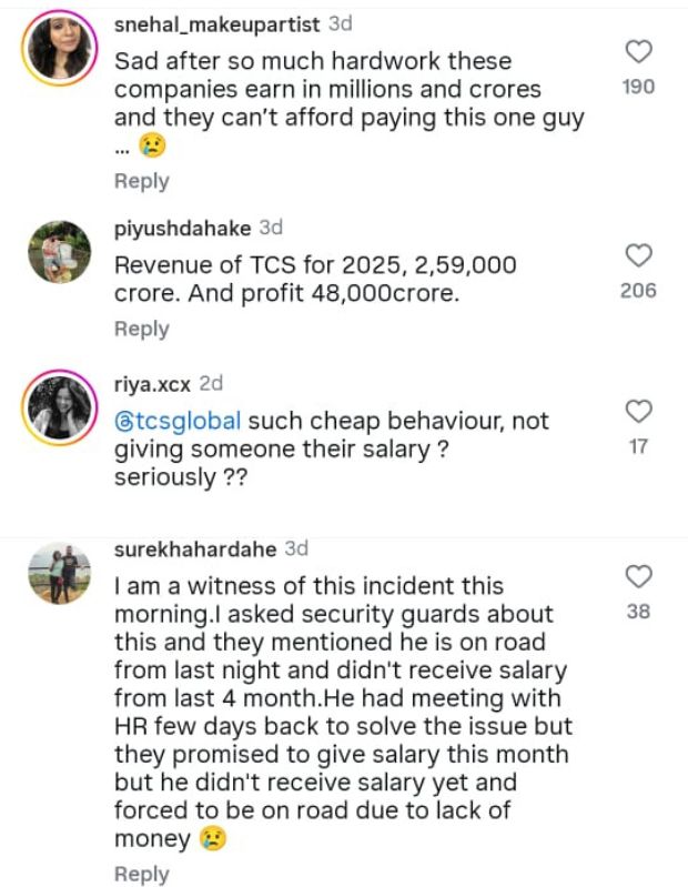 people reaction tcs employee story 3