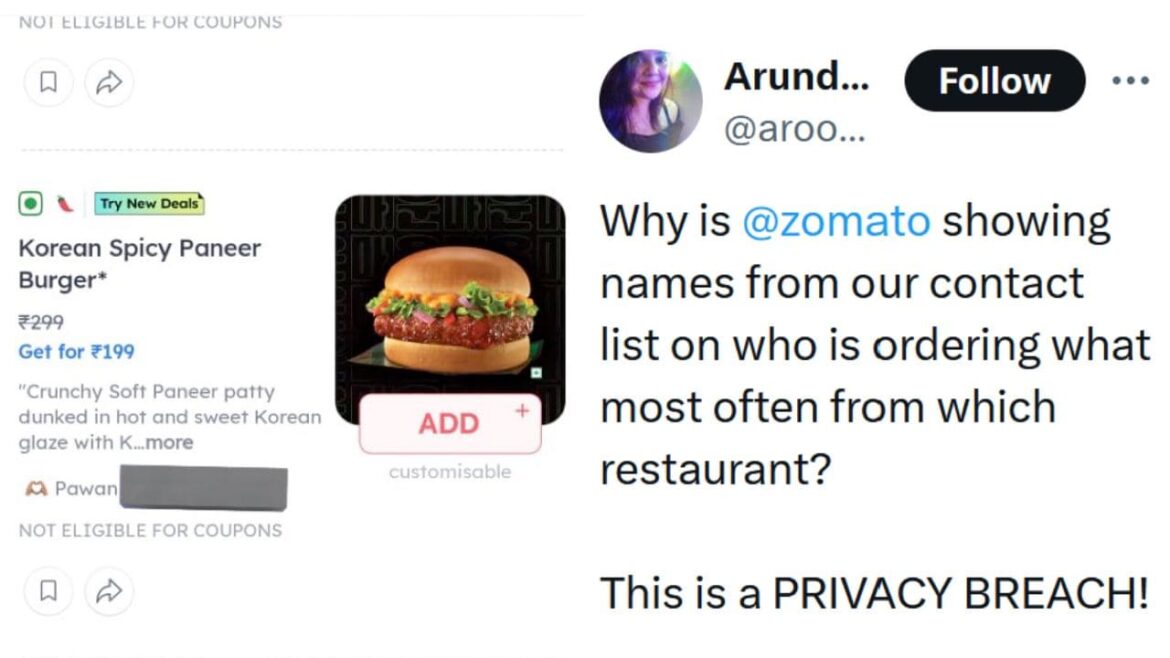 zomato reply on privacy breach