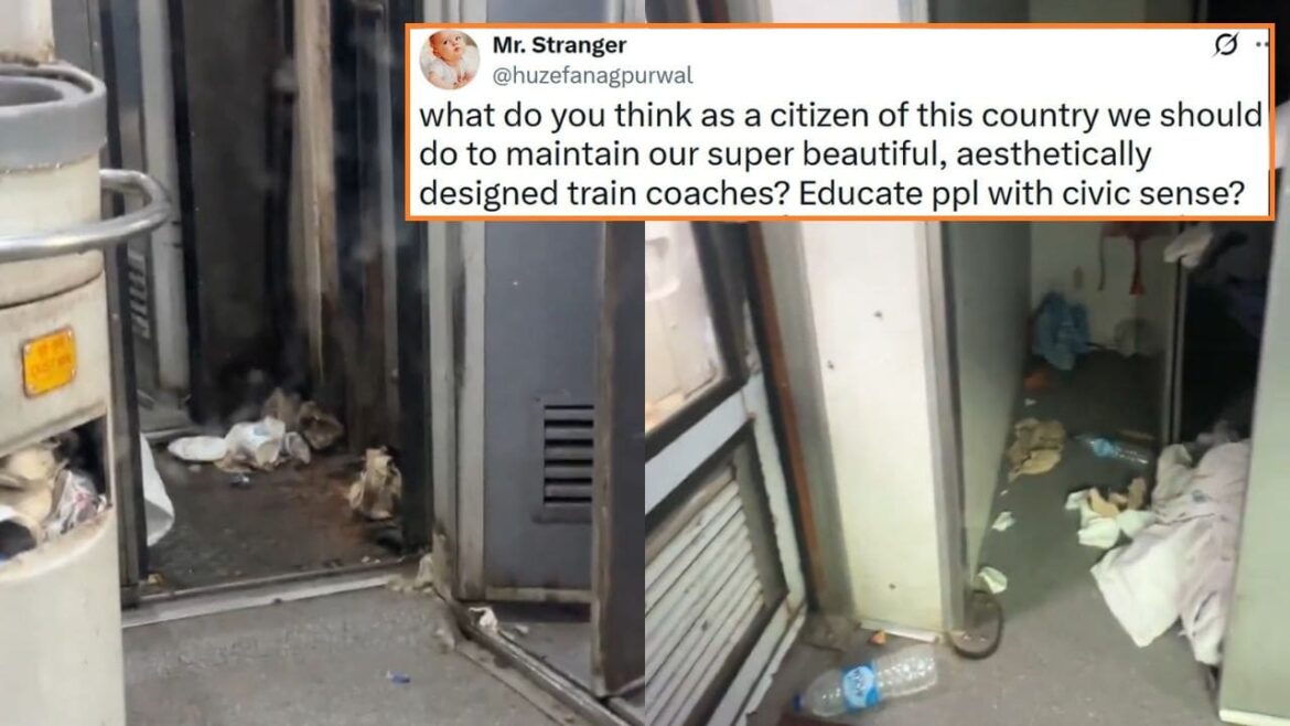 Indian Railways Responds After Passenger Shares Video Of Dirty Train Coach