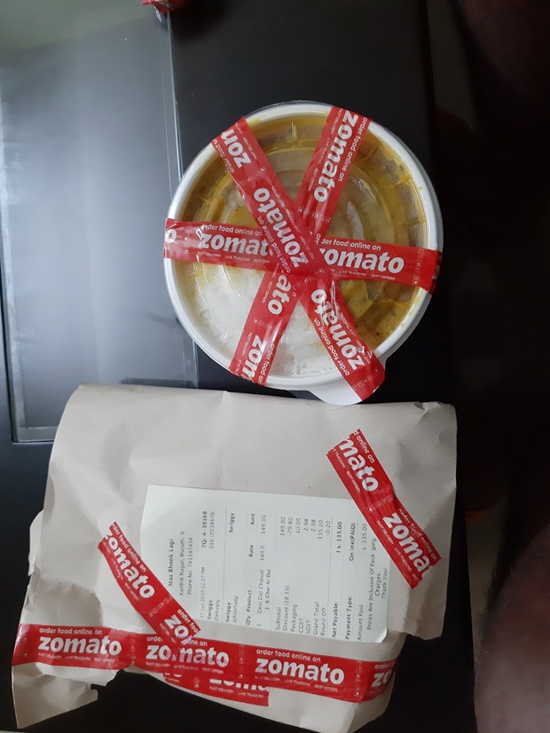 zomato restaurant packing charge