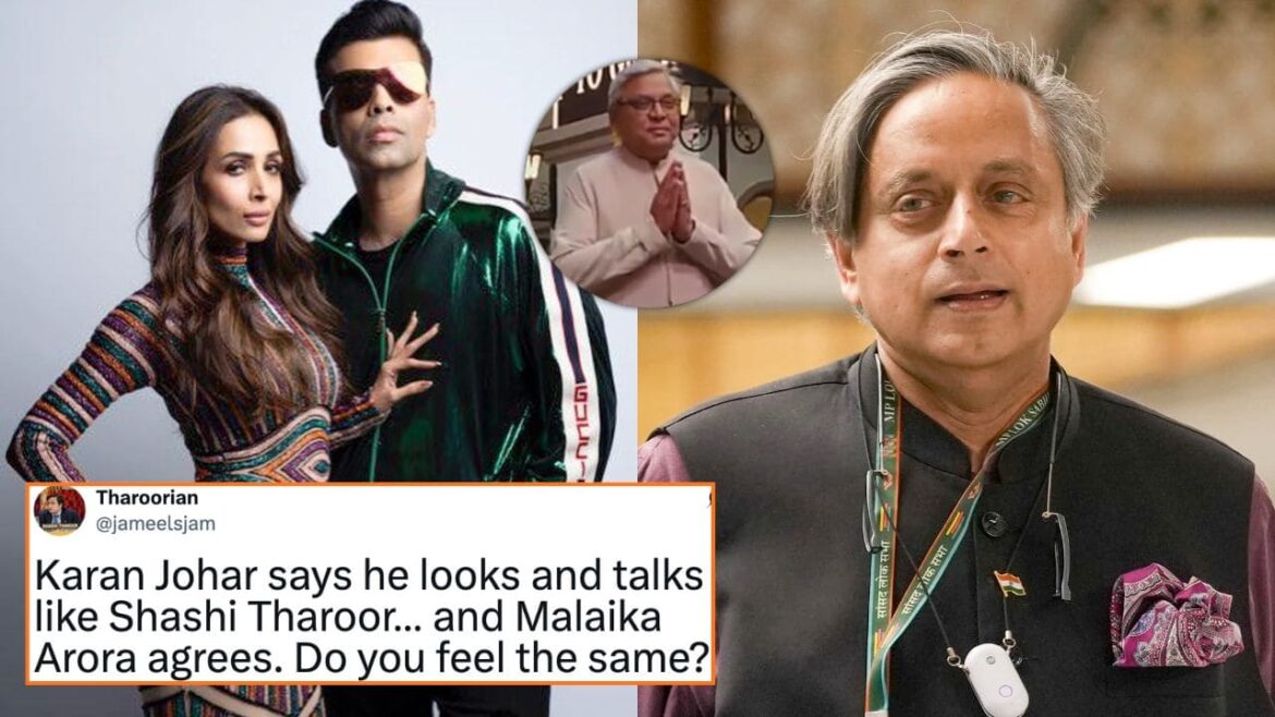 Shashi Tharoor look alike karan Johar