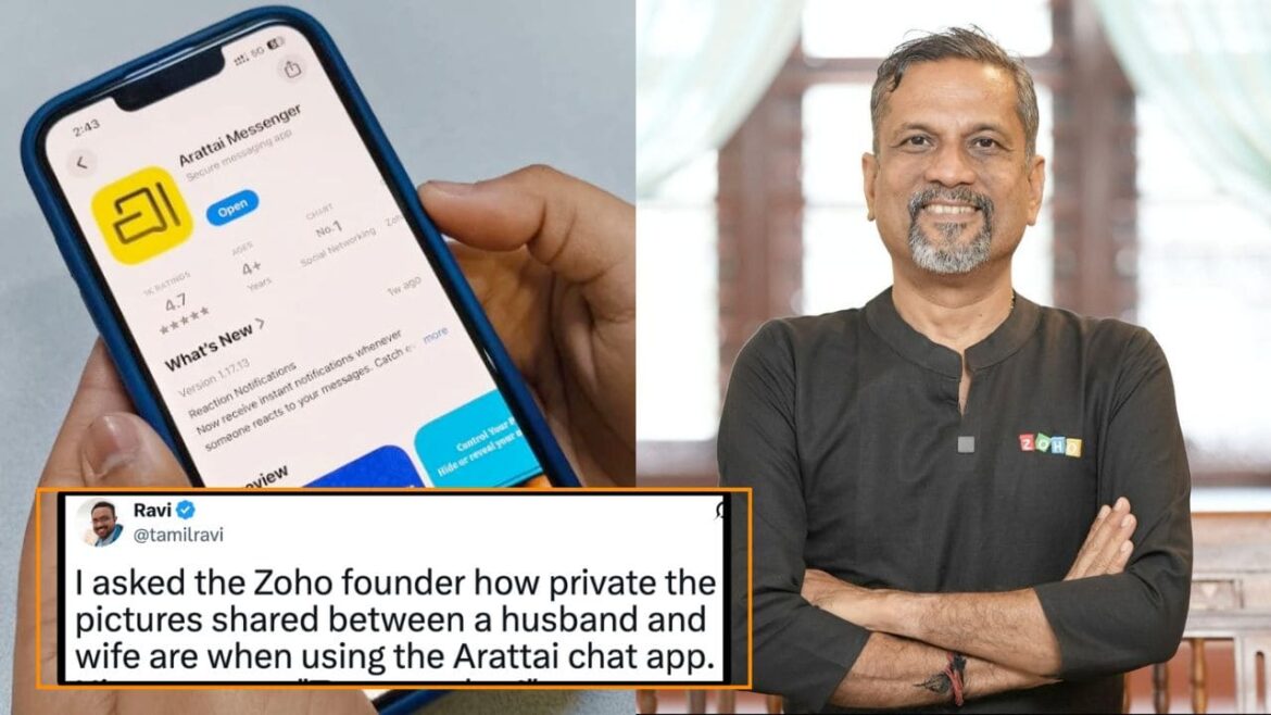 Sridhar Vembu on Arattai app privacy