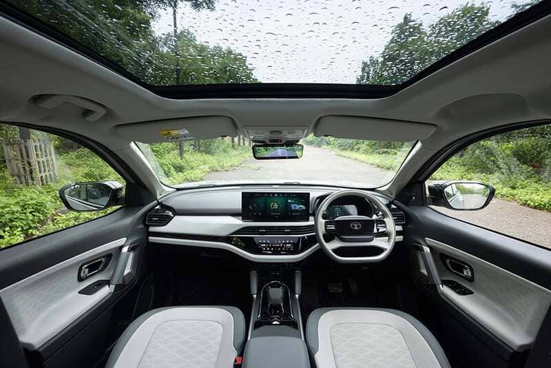 Tata Harrier EV from inside