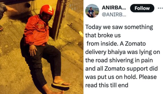 zomato delivery boy injured