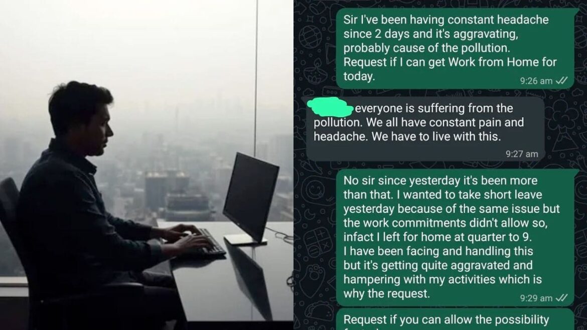 Delhi Employee Denied Work From Home After Facing Health Issues Due to Pollution
