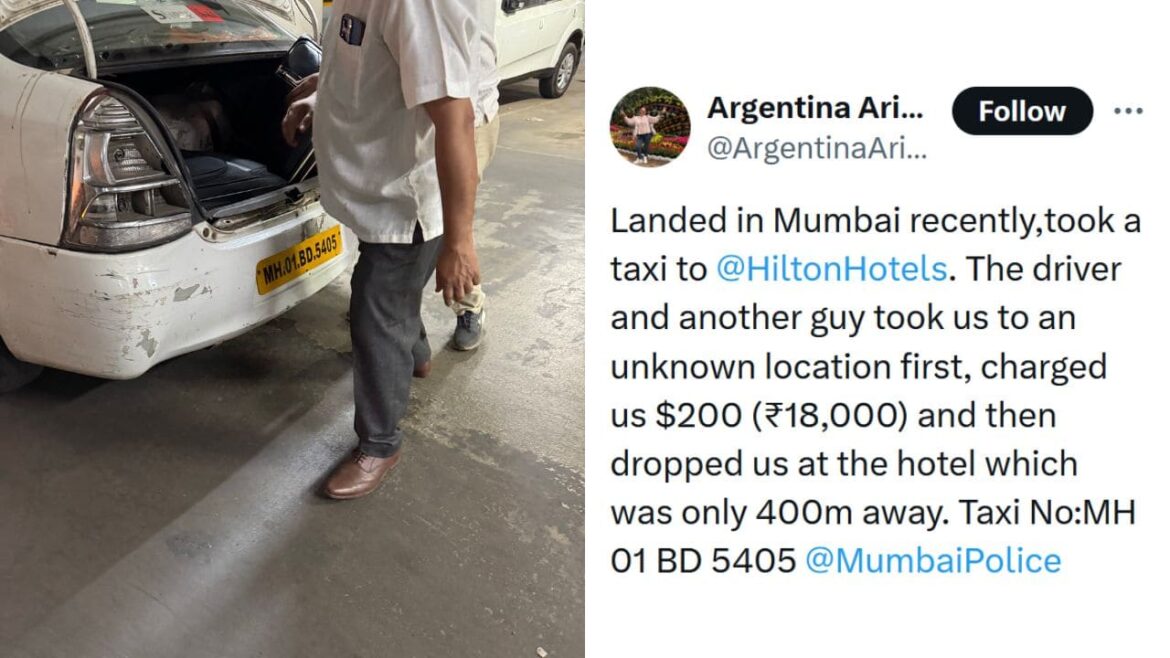 Foreign Tourist Claims Taxi Driver Charged ₹18,000 For 400 m Distance In Mumbai.jpg